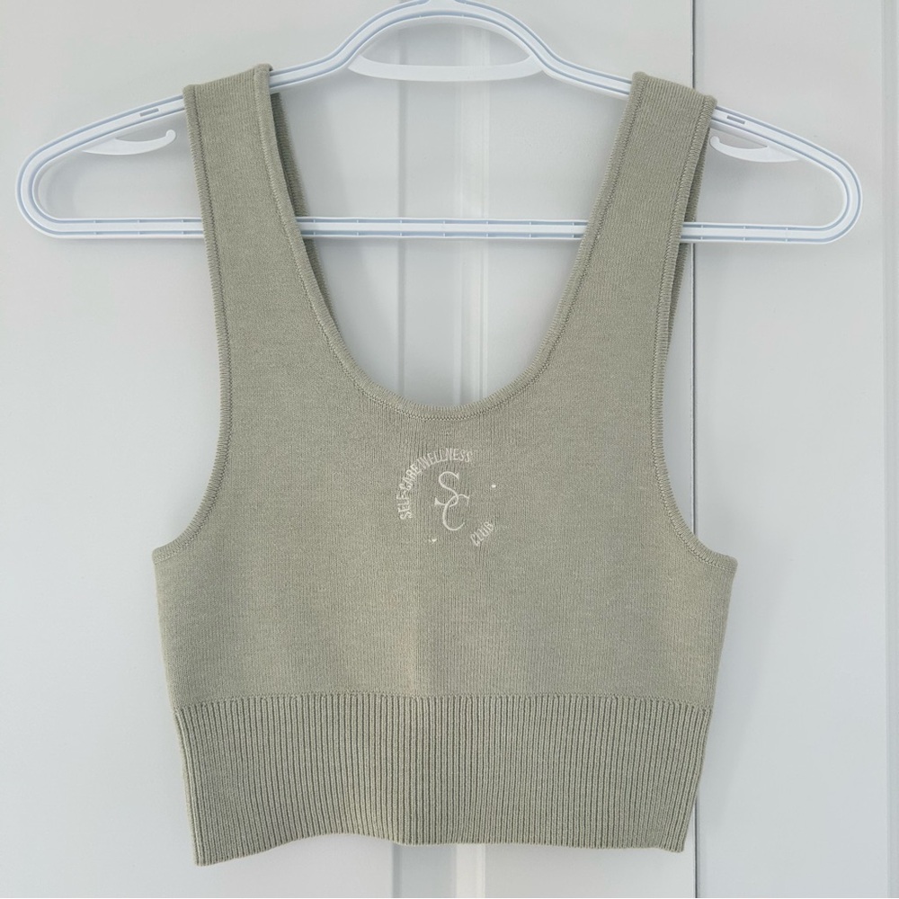 H&M Sage Green Cropped Tank